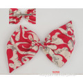 hair clip /fabric bow/2014 new style /red and white